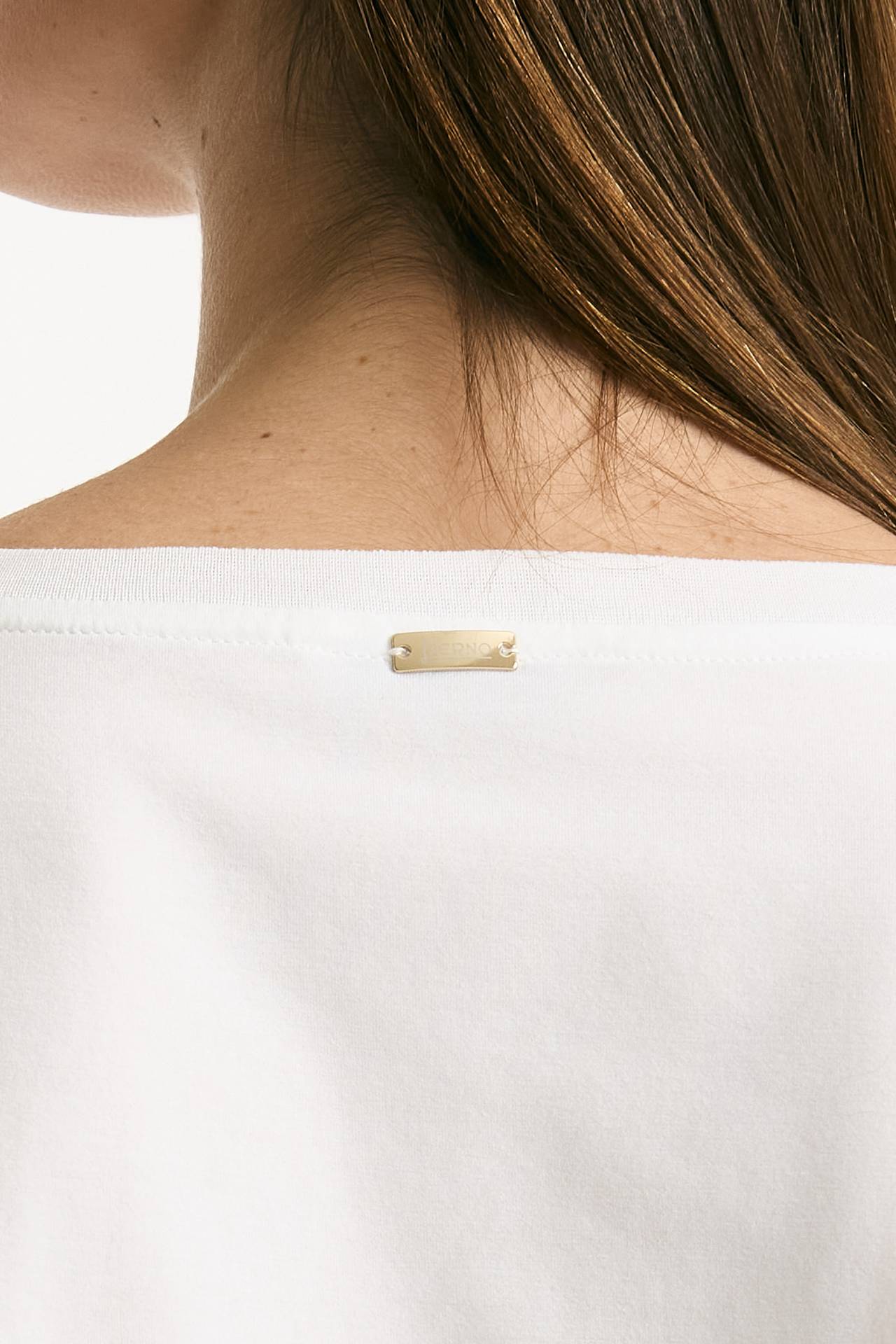 T-shirt in cotone bianco donna Herno - 6