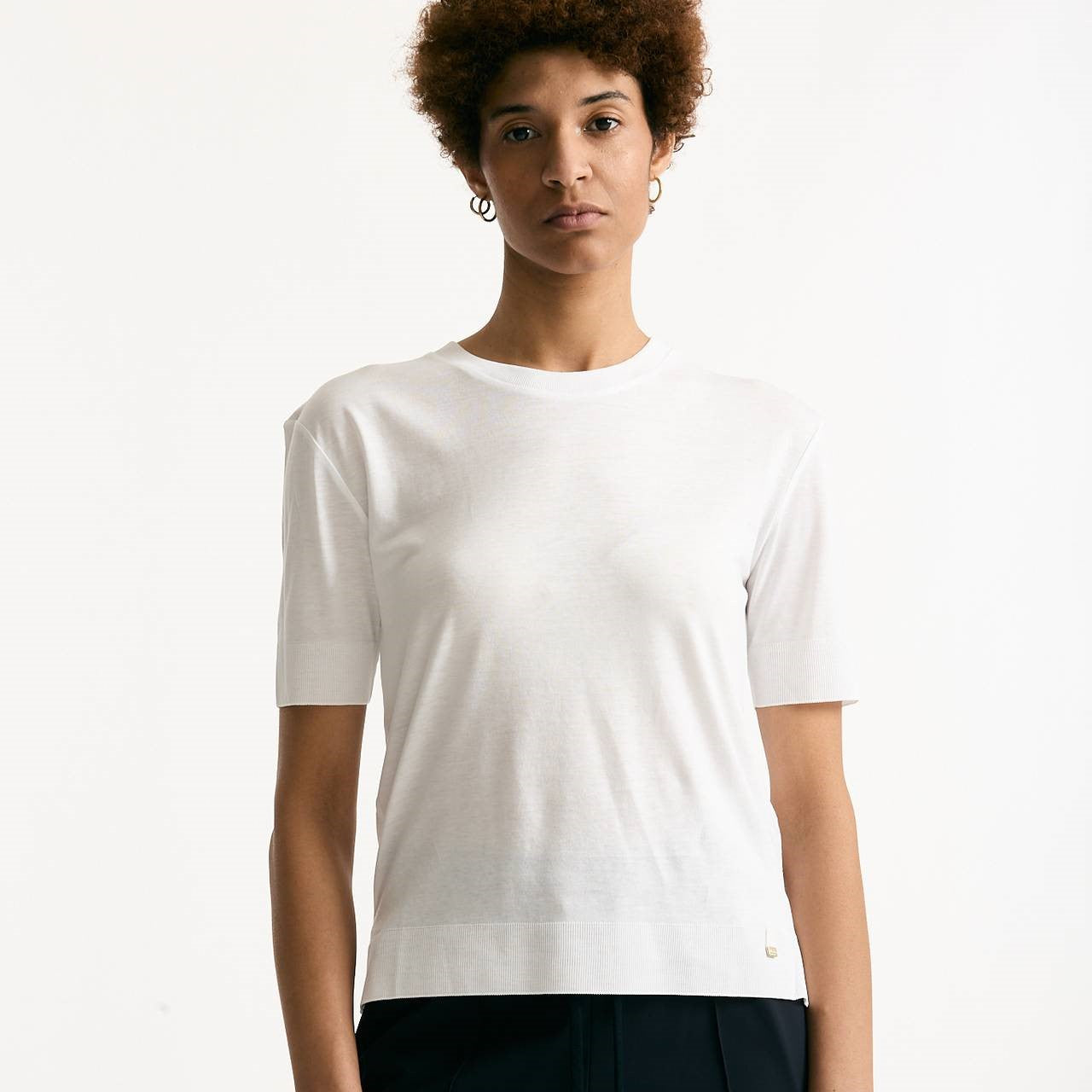 T-shirt in lyocell bianco donna Herno - 6