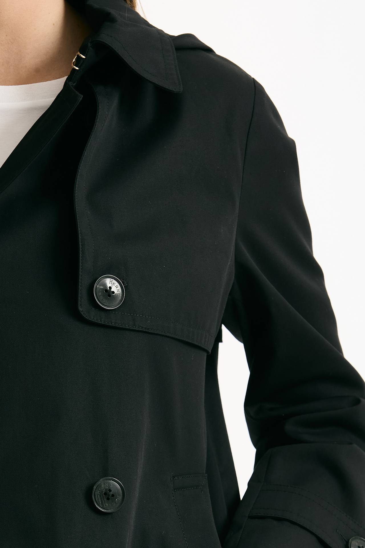 Peacot in cotone nero donna Herno - 4