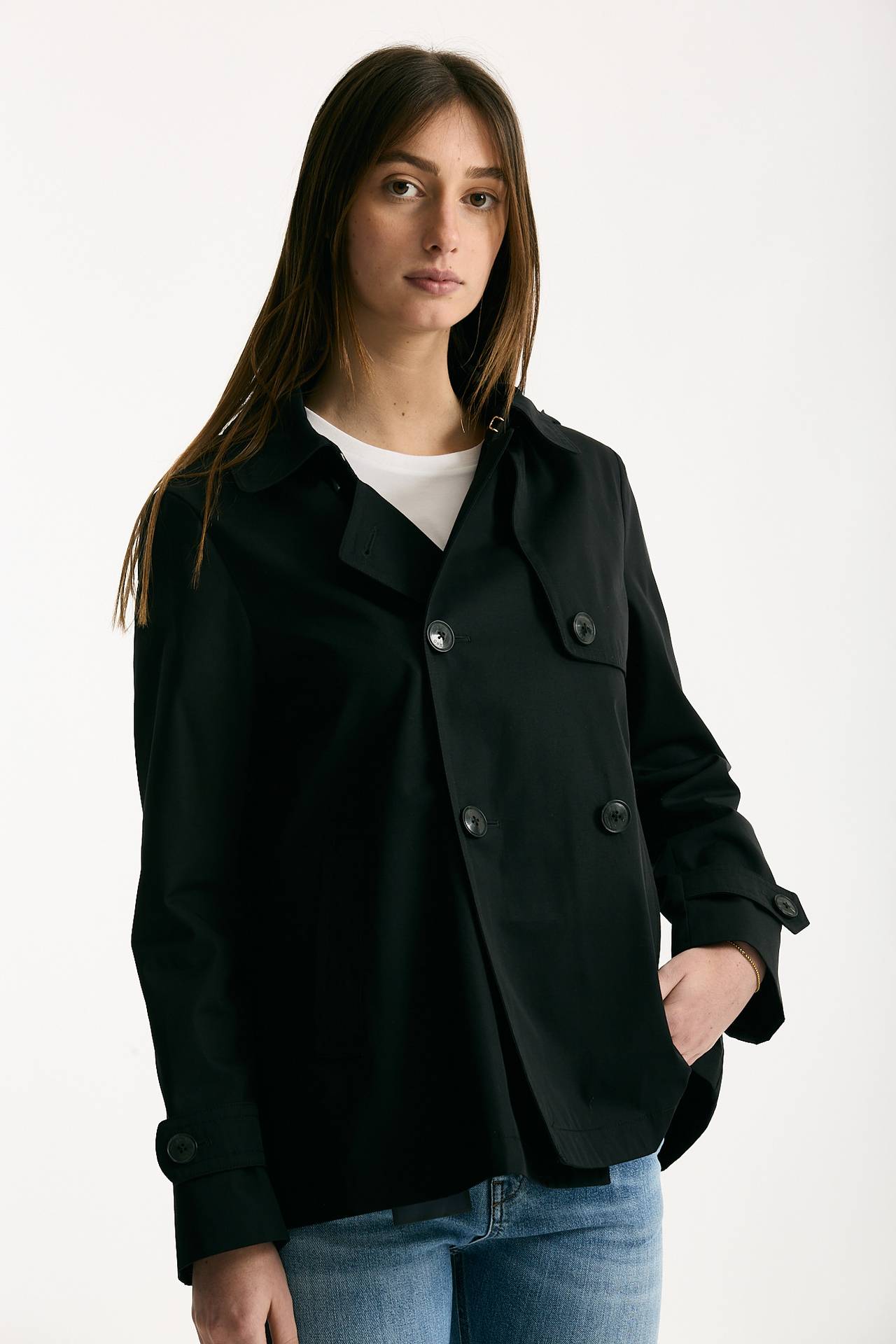 Peacot in cotone nero donna Herno - 5