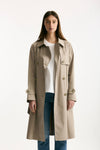 Trench in cotone idrorepellente tortora donna Herno - 1