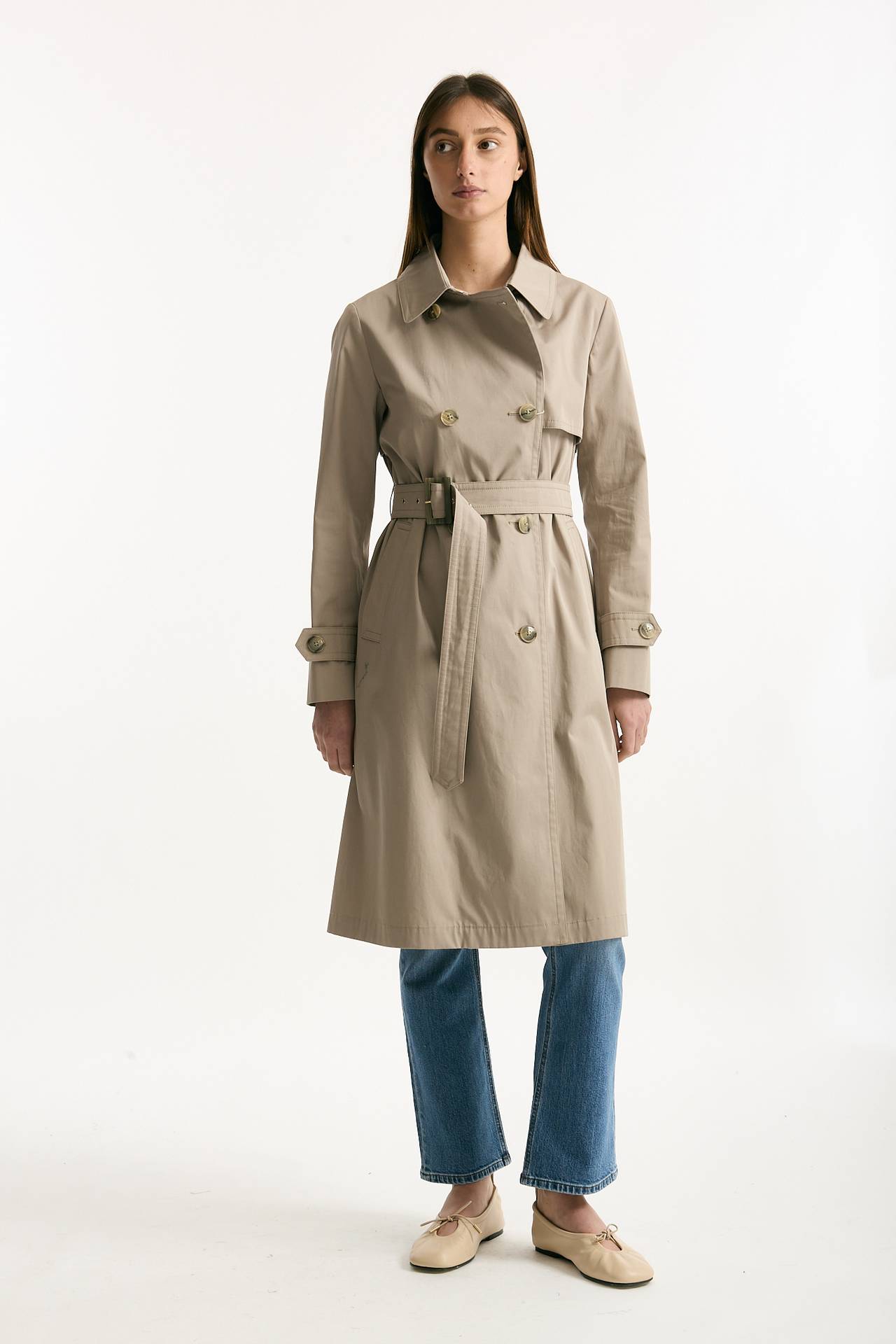 Trench in cotone idrorepellente tortora donna Herno - 4