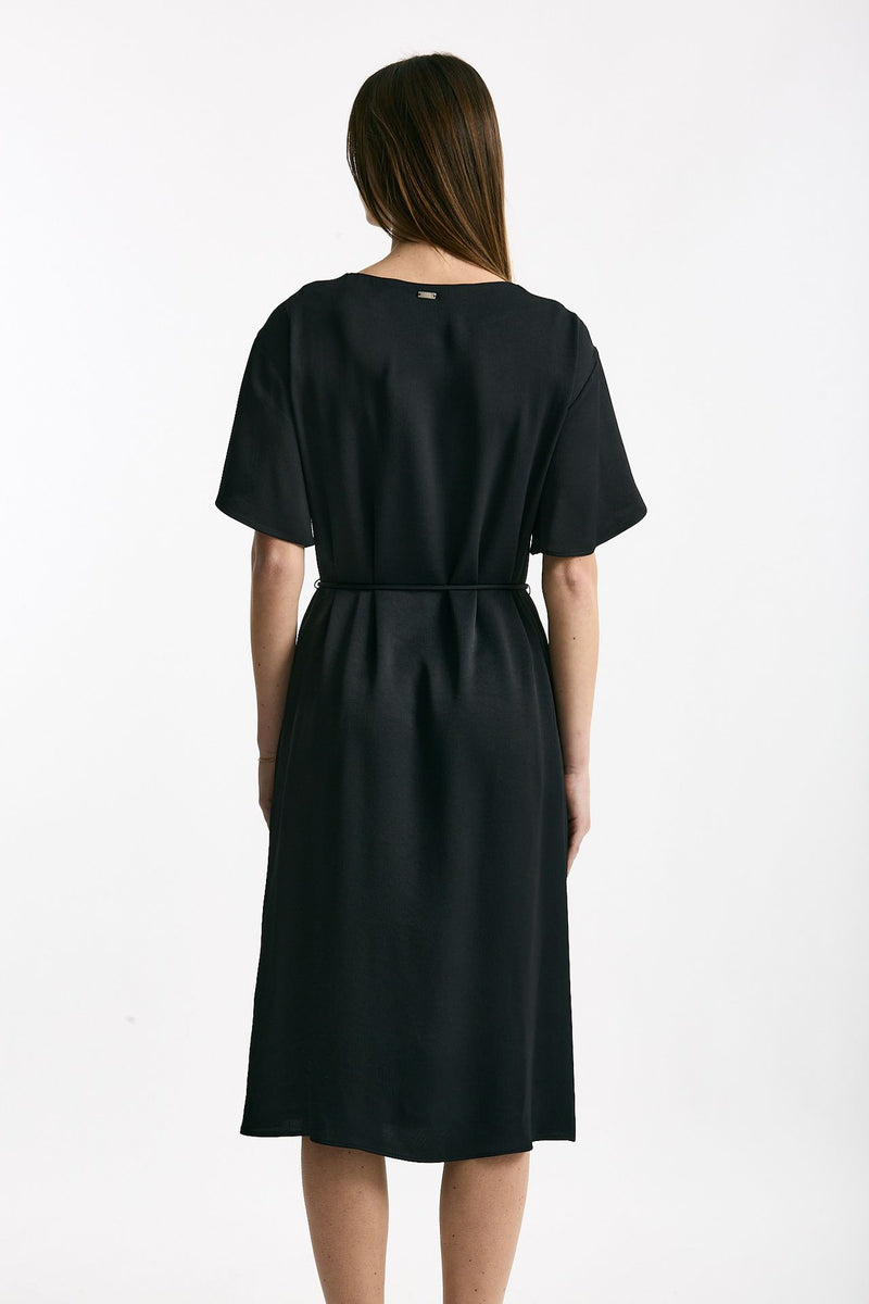 Abito midi HERNO Colore nero Collo barchetta donna Herno - 2