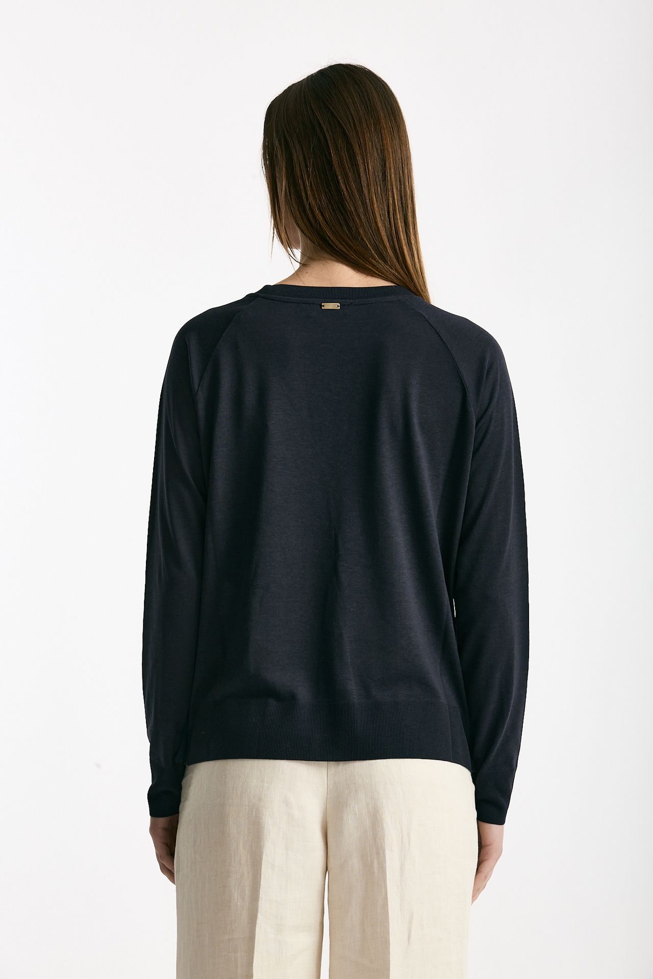 Maglia girocollo blu notte donna Herno - 3