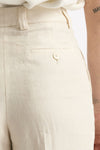 Pantalone ampio NEERA in lino sabbia donna Incotex - 6
