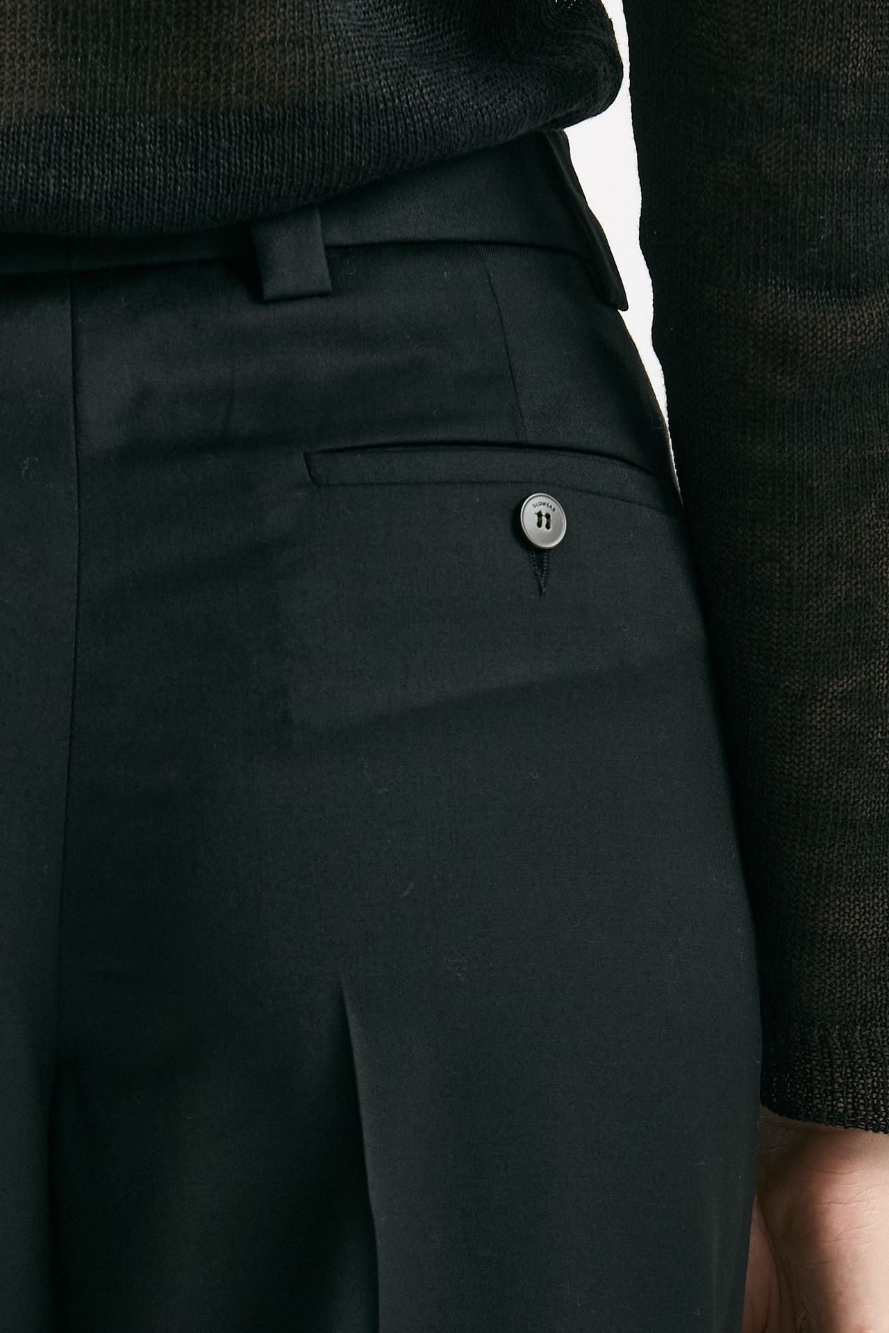 Pantalone ampio NEERA in fresco lana nero donna Incotex - 6