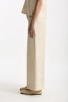 Pantalone ampio TINA in viscosa beige donna Incotex - 3
