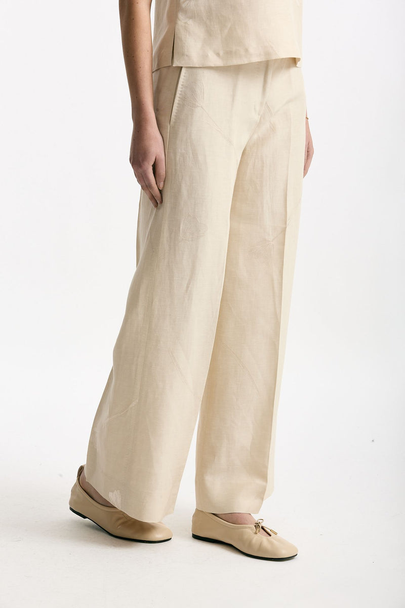Pantalone ampio TINA in viscosa beige donna Incotex - 1