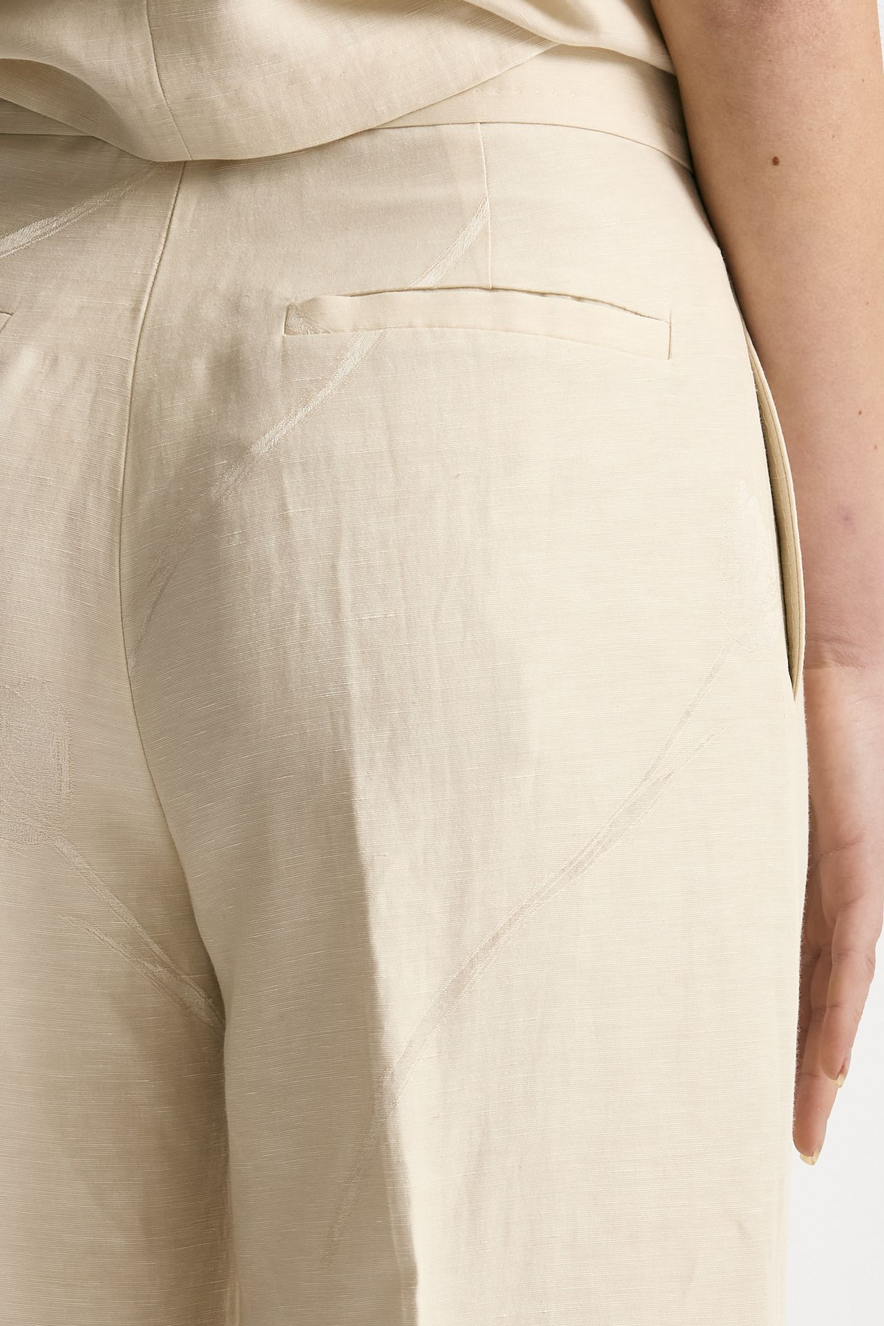 Pantalone ampio TINA in viscosa beige donna Incotex - 6
