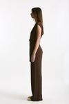 Tuta in misto seta marrone donna Incotex - 2