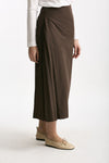 Gonna midi in cotone marrone donna Incotex - 3