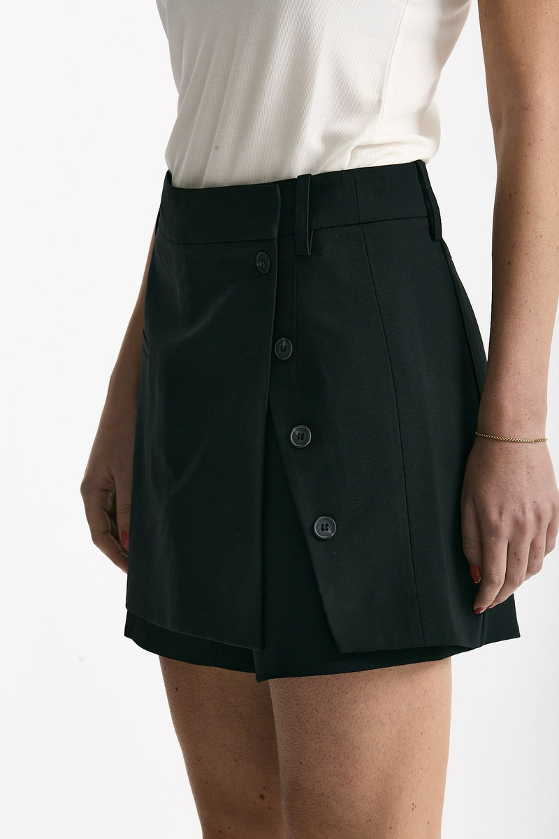 Short pannello vita alta nero donna Iro - 1