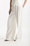 Pantalone vita alta in viscosa bianco donna Iro - 2