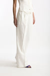Pantalone vita alta in viscosa bianco donna Iro - 1