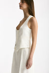 Gilet scollato in viscosa bianco donna Iro - 2