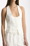 Gilet scollato in viscosa bianco donna Iro - 4