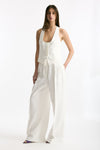 Gilet scollato in viscosa bianco donna Iro - 5