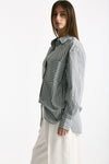 Camicia over rigata rigata grigia e bianca donna Iro - 2