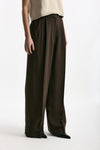 Pantalone vita alta in viscosa marrone donna Iro - 4