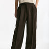 Pantalone vita alta in viscosa marrone donna Iro - 7
