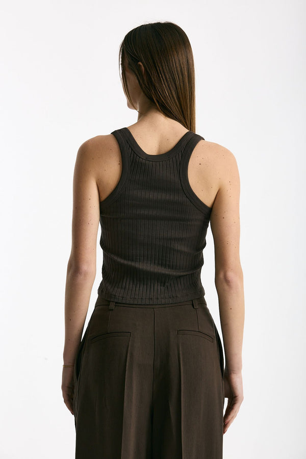 Top a costine marrone donna Iro