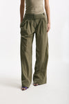 Pantalone vita regolare in tessuto tecnico verde donna Iro - 1