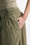 Pantalone vita regolare in tessuto tecnico verde donna Iro - 4