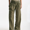 Pantalone vita regolare in tessuto tecnico verde donna Iro - 6