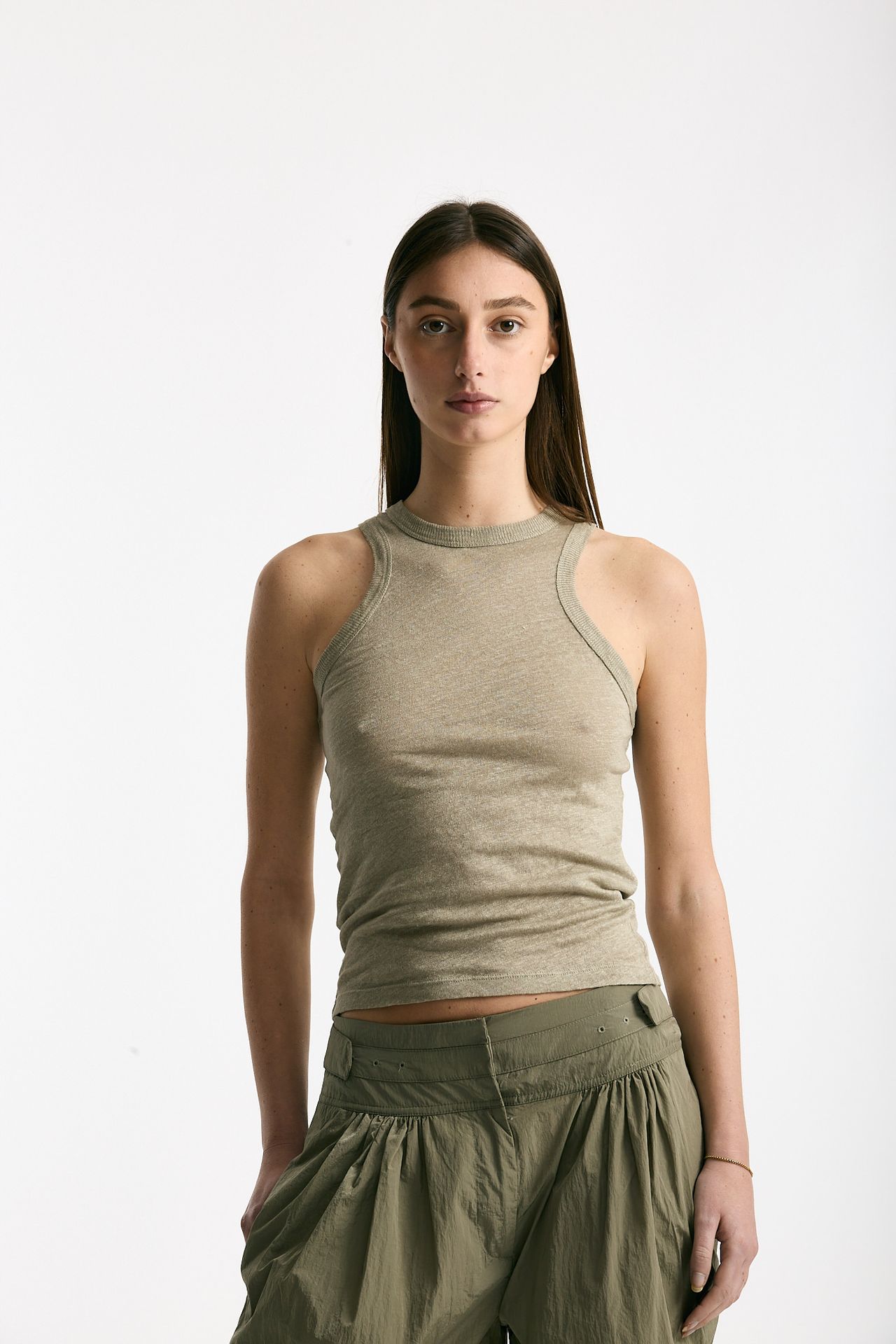 Top in lino verde donna Iro - 1