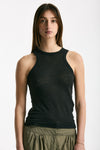 Top in lino nero donna Iro - 4