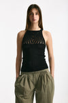 Top girocollo lavorato nero donna Iro - 1