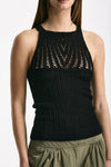 Top girocollo lavorato nero donna Iro - 4