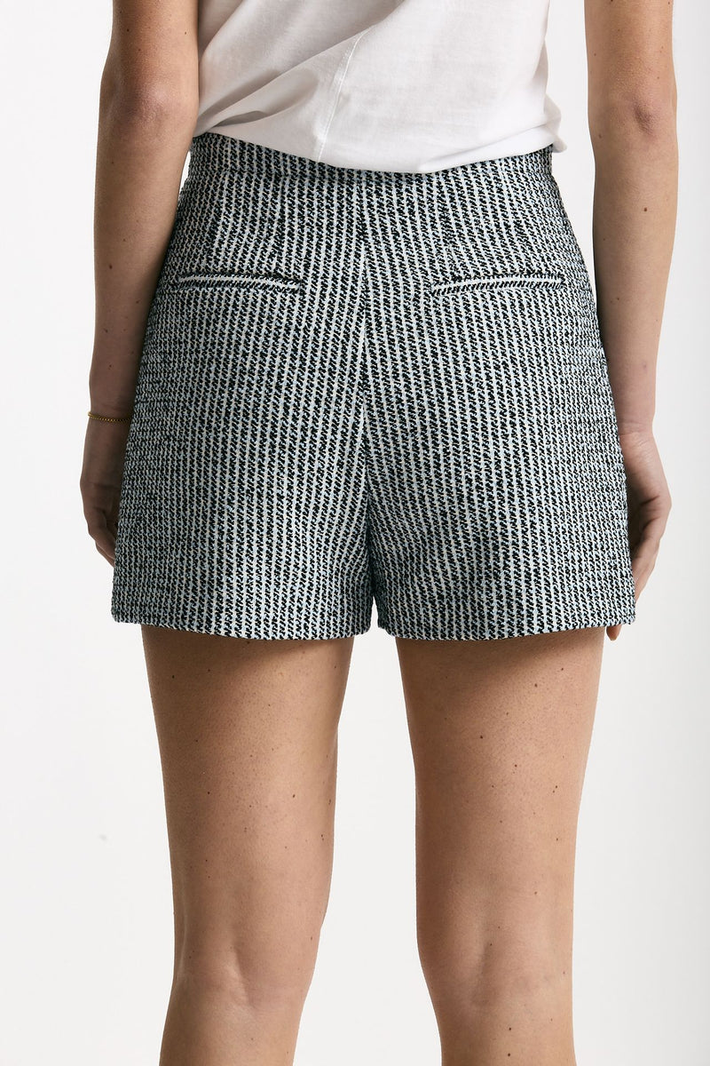 Short lavorati bianco nero e azzurro donna Iro - 3