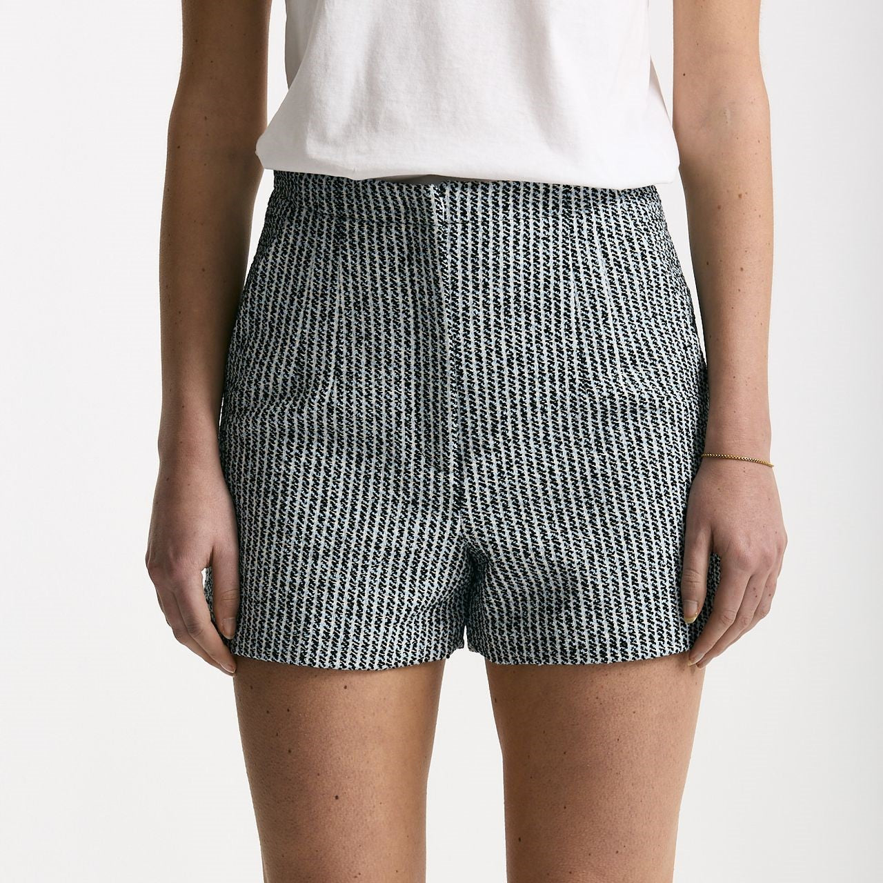 Short lavorati bianco nero e azzurro donna Iro - 6
