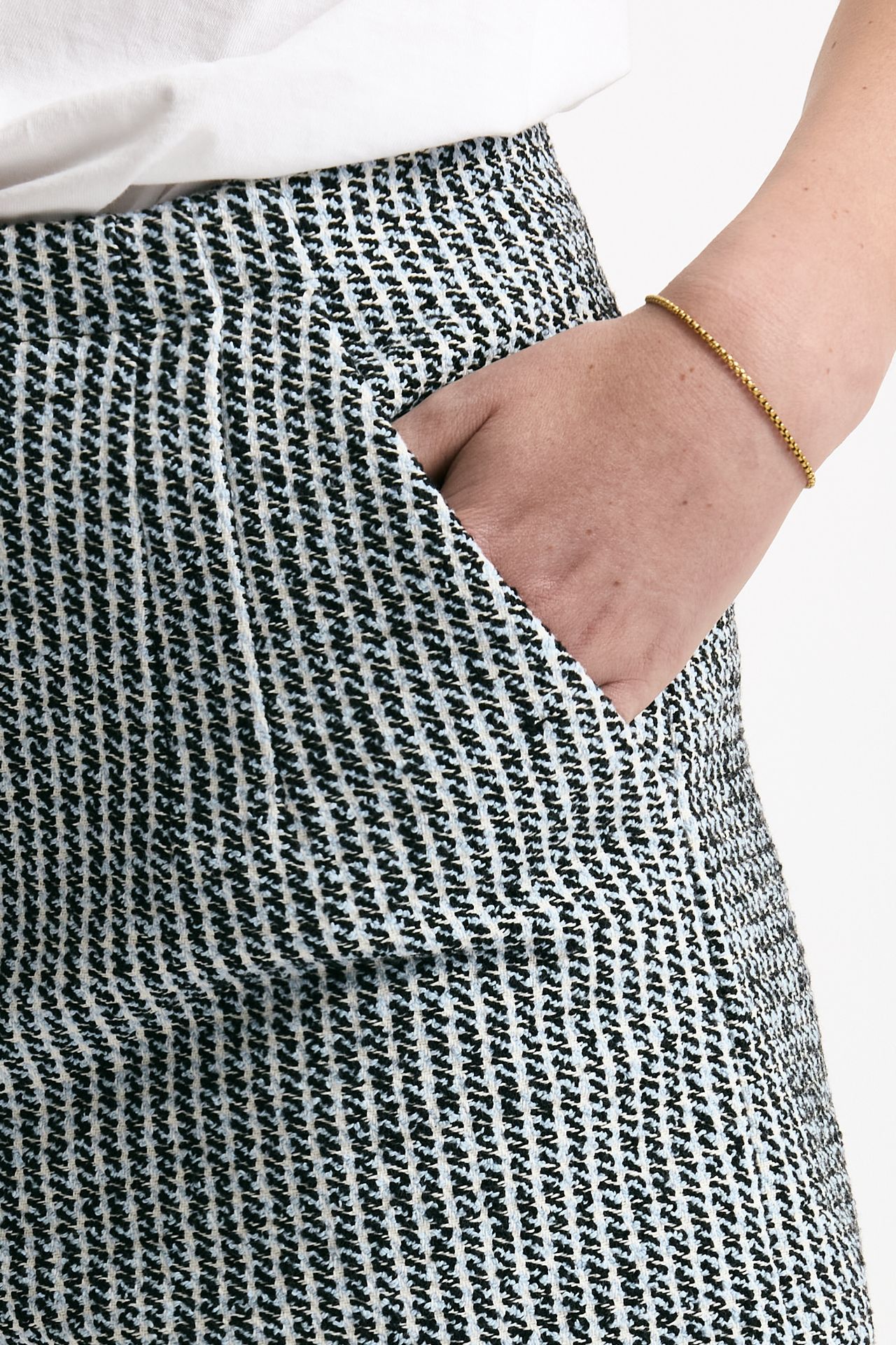 Short lavorati bianco nero e azzurro donna Iro - 4