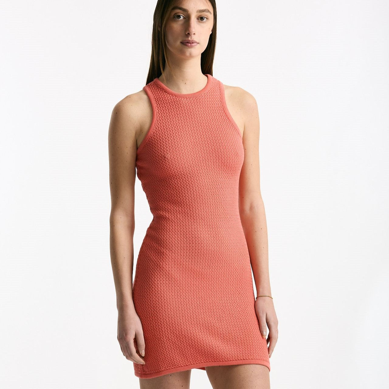 Abito in maglia rosa salmone donna Laneus - 7