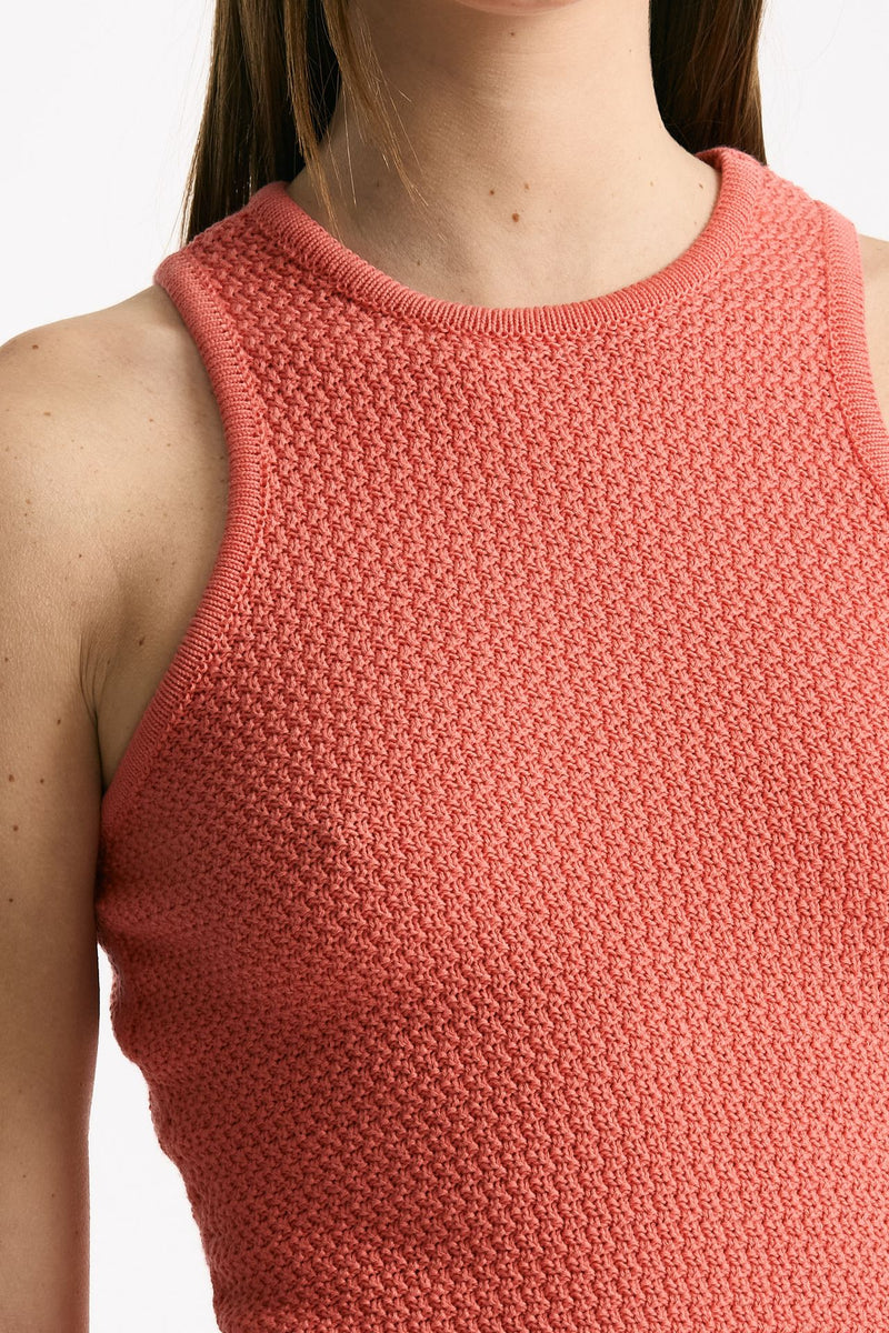 Abito in maglia rosa salmone donna Laneus - 5