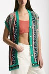 Cardigan jaquard Multicolor donna Laneus - 1