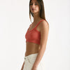 Crop top lavorato rosa donna Laneus - 4