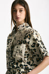 Camicia crop animalier donna Laneus - 4
