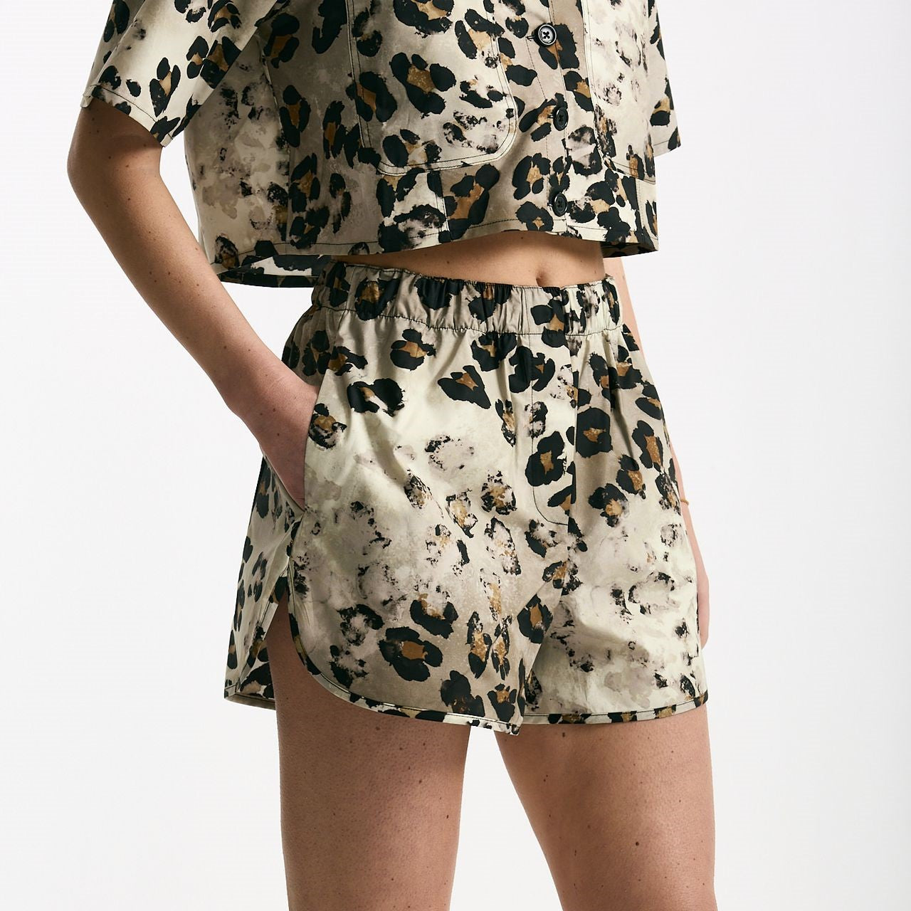 Shorts in cotone animalier donna Laneus - 6