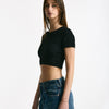 Crop top lavorato neri donna Laneus - 6