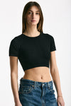 Crop top lavorato neri donna Laneus - 4