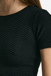 Crop top lavorato neri donna Laneus - 5