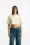 T-shirt crop panna donna Laneus - 1