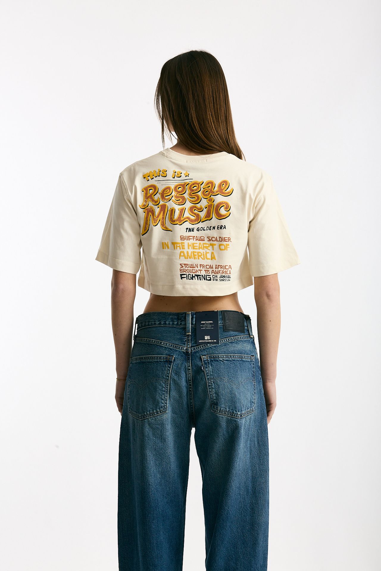 T-shirt crop panna donna Laneus - 2