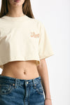 T-shirt crop panna donna Laneus - 5