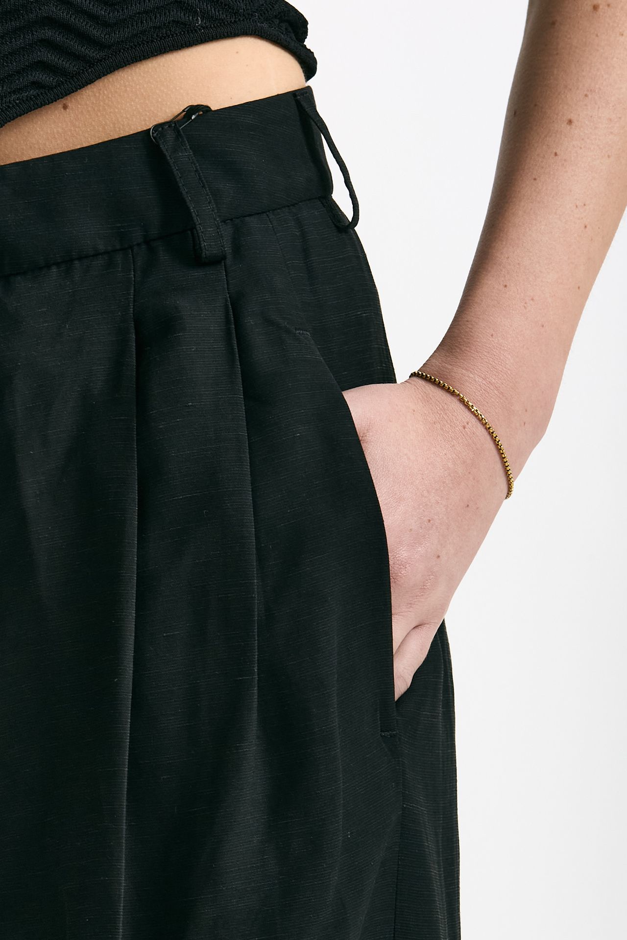 Pantalone morbido nero donna Laneus - 5