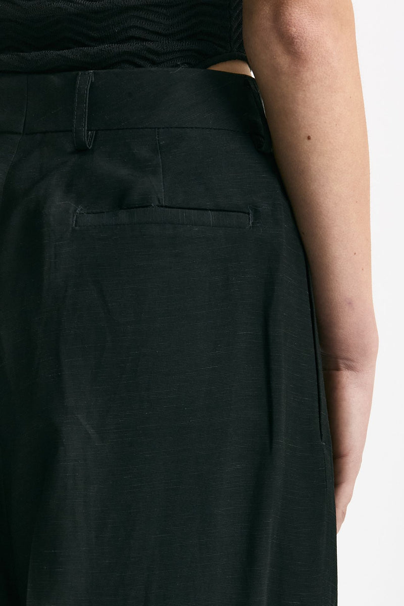 Pantalone morbido nero donna Laneus - 6