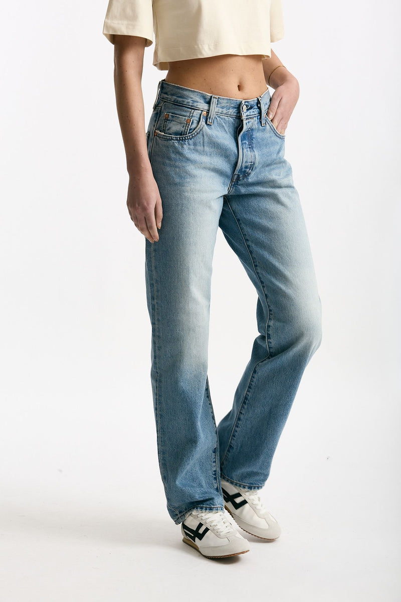 Jeans regular 501 lavaggio medio chiaro donna Levi's - 1
